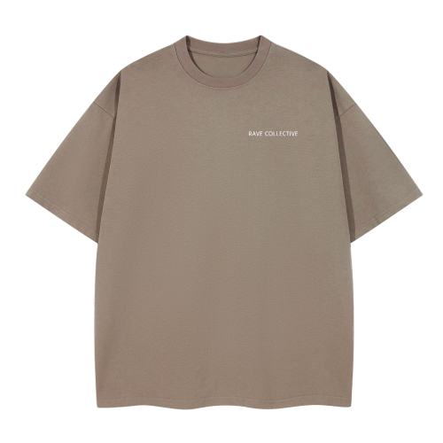 Light Brown Oversized Unisex Rave T-Shirt