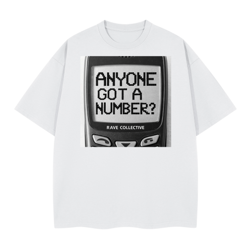 Anyone Got a Number Tee - White