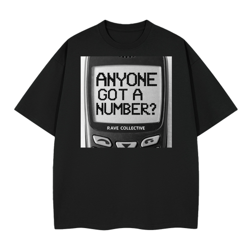 Anyone Got a Number Tee - Black