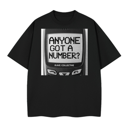 Anyone Got a Number Tee - Black