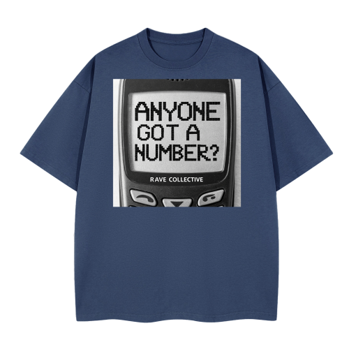 Anyone Got a Number Tee - Navy