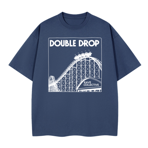 Double Drop Tee - Navy