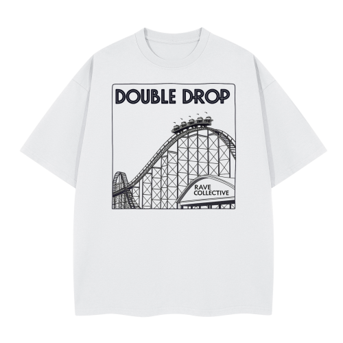 Double Drop Tee - White