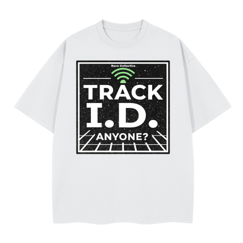 boxy tee track id white