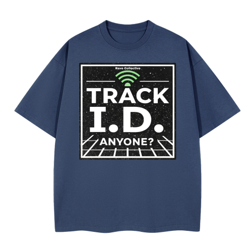 boxy tee track id navy