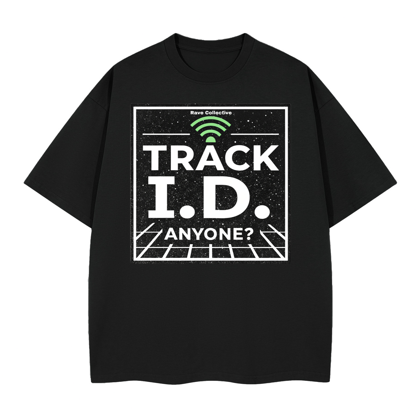 boxy tee track id black