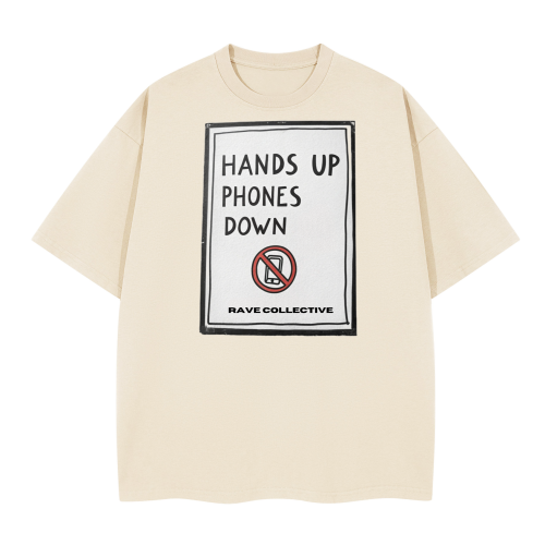 Hands up phones down - Beige